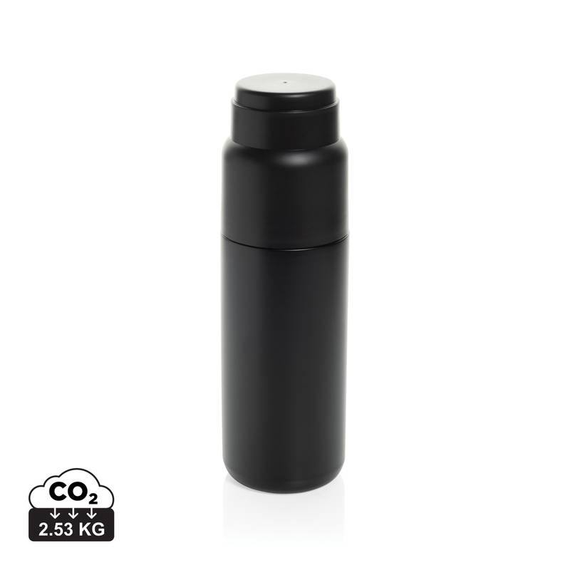 Thermocup RCS termosku z recykl. materiálov s pohárom 500ml, čierna Thermocup RCS termosku z recykl. materiálov s pohárom 500ml, čierna