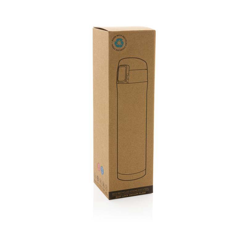 Termoska Easy lock z RCS recyklovanej ocele, sivá strieborná Termoska Easy lock z RCS recyklovanej ocele, sivá strieborná