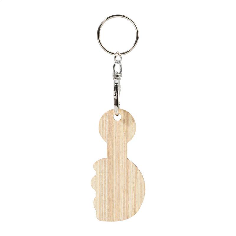ColoShop Creative Wood prívesok na kľúče so žetónom do košíka, hnedá Natural ColoShop Creative Wood prívesok na kľúče so žetónom do košíka, hnedá Natural