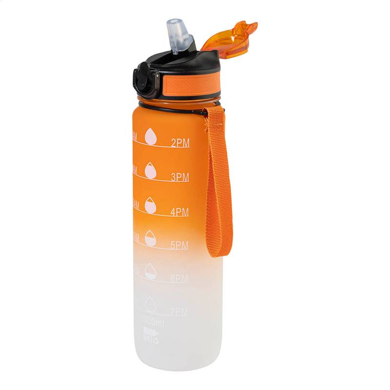 Sipgrade RPET motivačná fľaša, 1000ml, oranžová Sipgrade RPET motivačná fľaša, 1000ml, oranžová