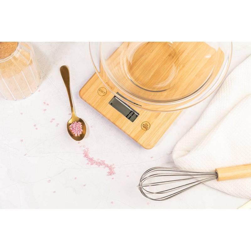 BamCook dobíjacia kuchynská váha, hnedá Natural BamCook dobíjacia kuchynská váha, hnedá Natural