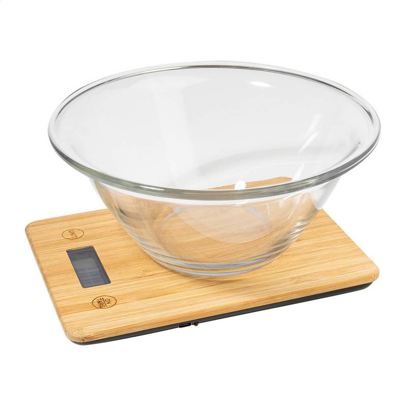 BamCook dobíjacia kuchynská váha, hnedá Natural BamCook dobíjacia kuchynská váha, hnedá Natural