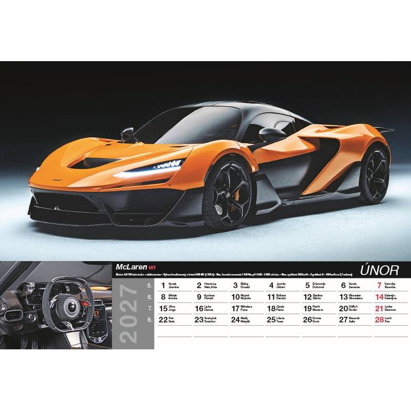 Kalendář 2027 nástěnný: FAST CARS Kalendář 2027 nástěnný: FAST CARS