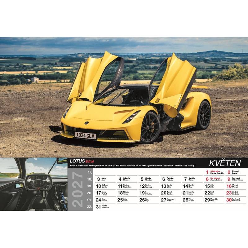 Kalendář 2027 nástěnný: FAST CARS Kalendář 2027 nástěnný: FAST CARS