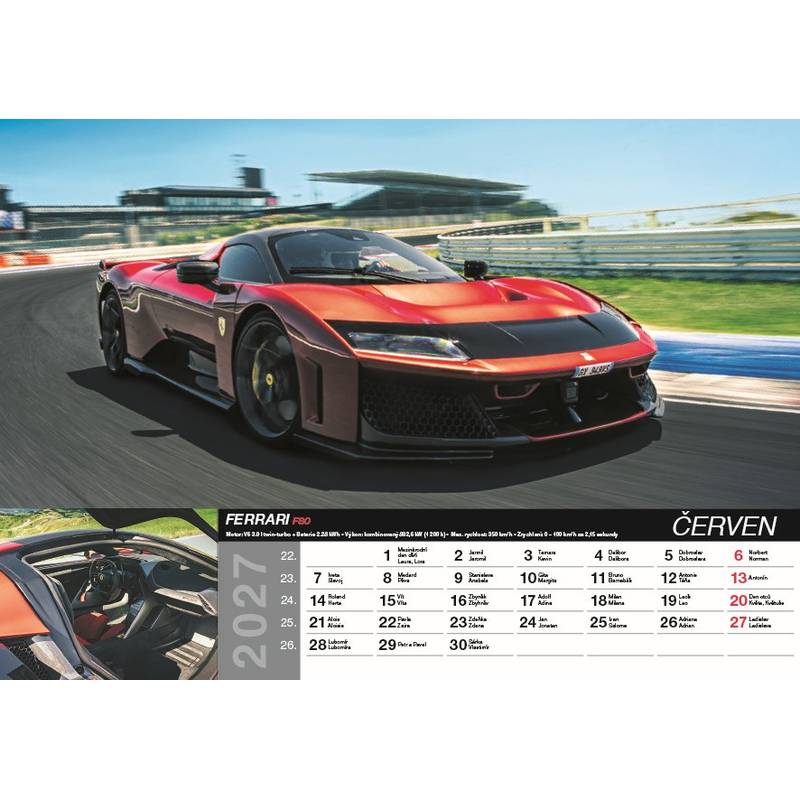 Kalendář 2027 nástěnný: FAST CARS Kalendář 2027 nástěnný: FAST CARS