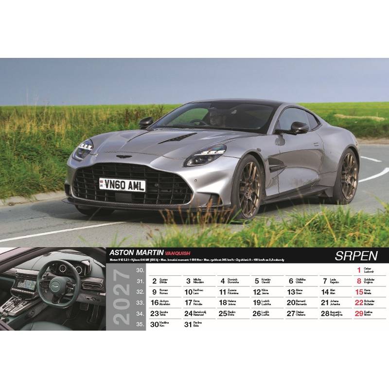 Kalendář 2027 nástěnný: FAST CARS Kalendář 2027 nástěnný: FAST CARS