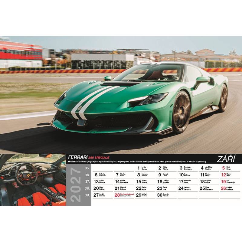 Kalendář 2027 nástěnný: FAST CARS Kalendář 2027 nástěnný: FAST CARS