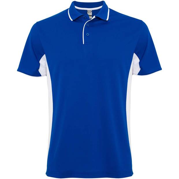 Montmelo unisex sportovní polokošile s krátkým rukávem, modrá Royal - bílá, S Montmelo unisex sportovní polokošile s krátkým rukávem, modrá Royal - bílá, S