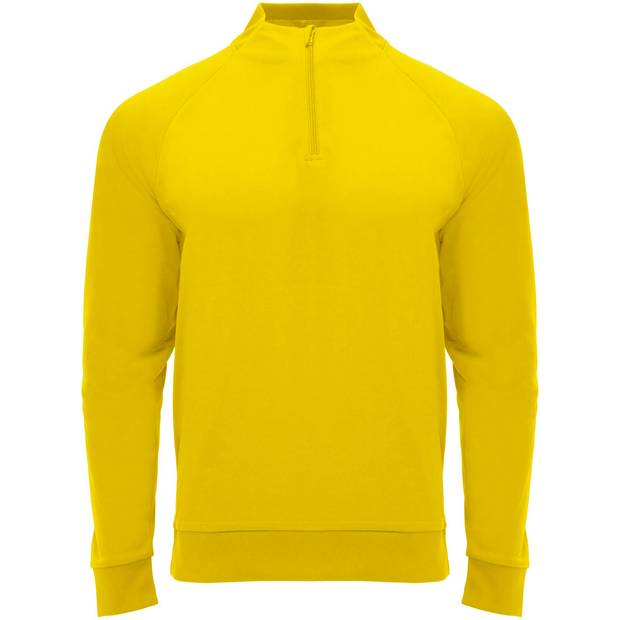 Epiro unisex mikina s dlouhým rukávem a čtvrtinovým zipem, žlutá, S Epiro unisex mikina s dlouhým rukávem a čtvrtinovým zipem, žlutá, S