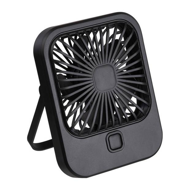 Stolní ventilátor s baterií, 500 mAh, černá Stolní ventilátor s baterií, 500 mAh, černá