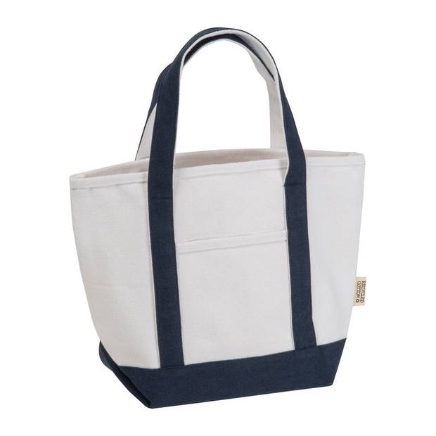 Malá taška z recyklované bavlny, hnědá béžová Malá taška z recyklované bavlny, hnědá béžová