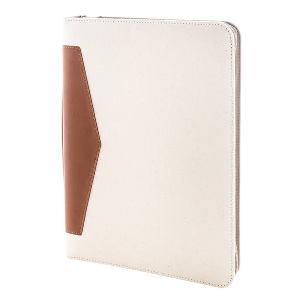 Carbasa Zip sloha na dokumenty z recyklovaného plátna, hnědá natural Carbasa Zip sloha na dokumenty z recyklovaného plátna, hnědá natural