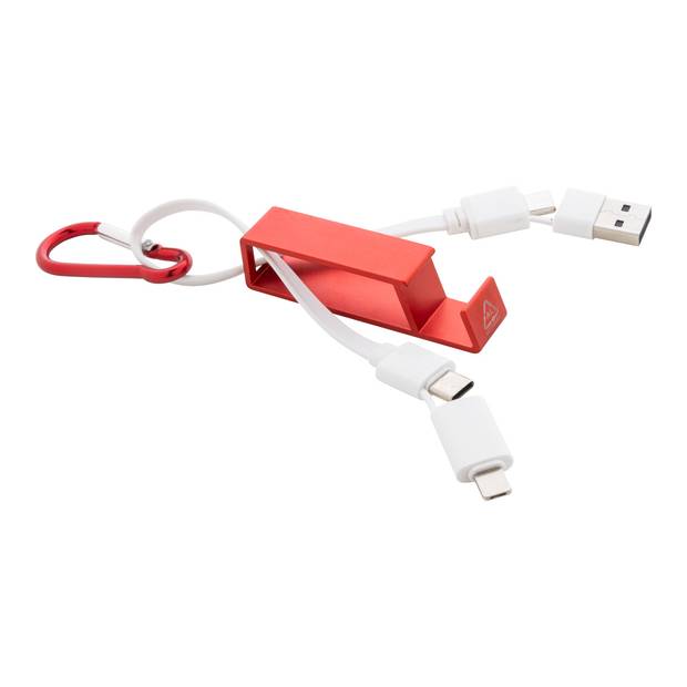 Cappy USB nabíjecí kabel, červená Cappy USB nabíjecí kabel, červená