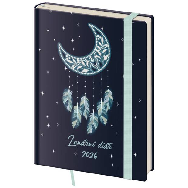 Týdenní diář B6 Lunární Dream s gumičkou, 2026 Týdenní diář B6 Lunární Dream s gumičkou, 2026