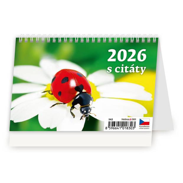 Plánovací kalendář Týdenní "S" s citáty, 2026 Plánovací kalendář Týdenní "S" s citáty, 2026