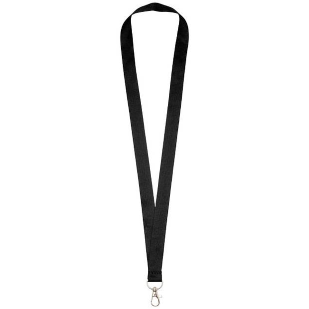 Šňůrka na krk s karabinou, černá Šňůrka na krk s karabinou, černá