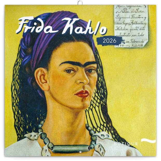 NOTIQUE Poznámkový kalendář Frida Kahlo 2026, 30 x 30 cm NOTIQUE Poznámkový kalendář Frida Kahlo 2026, 30 x 30 cm