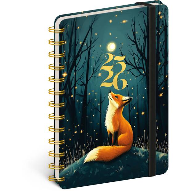 NOTIQUE Spirálový 18měsíční diář Petito – Liška 2025/2026, 13 x 18 cm NOTIQUE Spirálový 18měsíční diář Petito – Liška 2025/2026, 13 x 18 cm