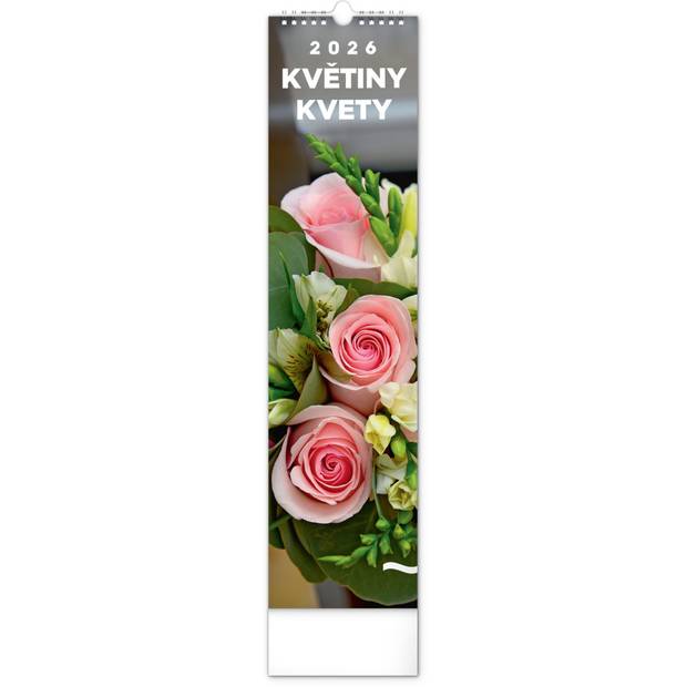 NOTIQUE Nástěnný kalendář Květiny – Květiny CZ/SK 2026, 12 x 48 cm NOTIQUE Nástěnný kalendář Květiny – Květiny CZ/SK 2026, 12 x 48 cm