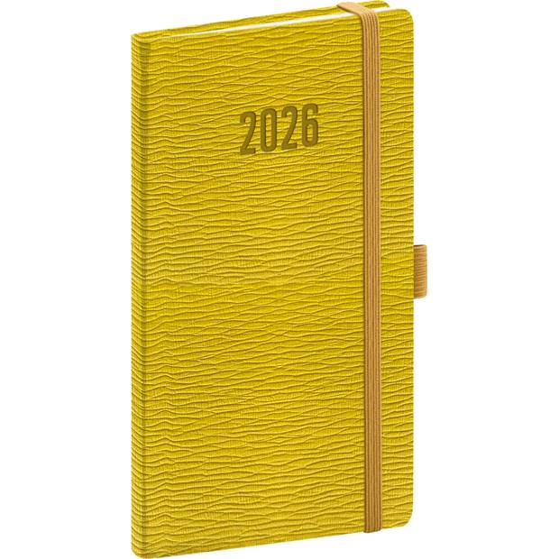 NOTIQUE Kapesní diář Rivoli 2026, žlutozelený, 9 x 15,5 cm NOTIQUE Kapesní diář Rivoli 2026, žlutozelený, 9 x 15,5 cm