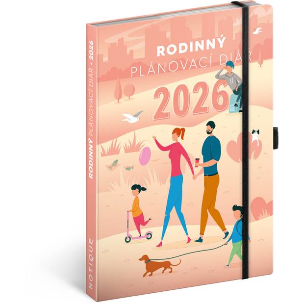 NOTIQUE Rodinný diář – pomocník všech rodičů 2026, 15 x 21 cm NOTIQUE Rodinný diář – pomocník všech rodičů 2026, 15 x 21 cm