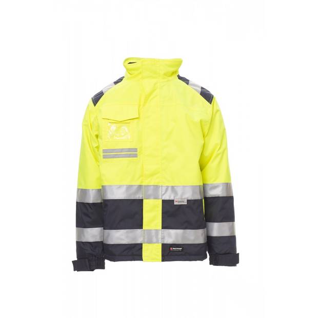Pracovní bunda PAYPER HISPEED, fluorescenční žlutá / navy modrá, S Pracovní bunda PAYPER HISPEED, fluorescenční žlutá / navy modrá, S