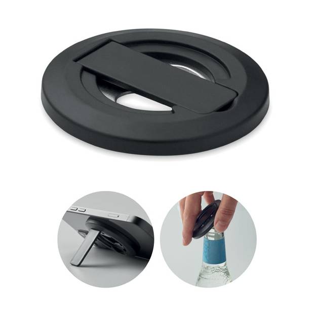 Držák telefonu s otvírákem, černá Držák telefonu s otvírákem, černá