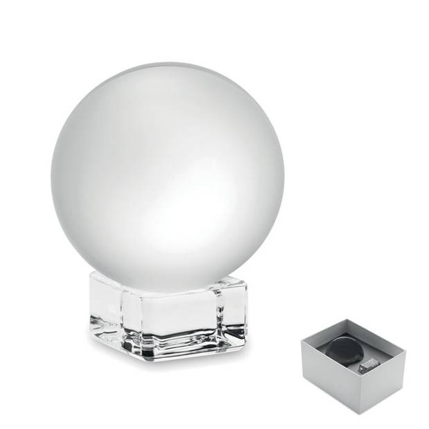 Skleněná cena ve tvaru koule, transparentní Skleněná cena ve tvaru koule, transparentní