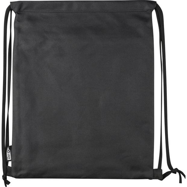 Batoh se stahovací šňůrkou z rPET polyesteru (600D) Auri, černá Batoh se stahovací šňůrkou z rPET polyesteru (600D) Auri, černá