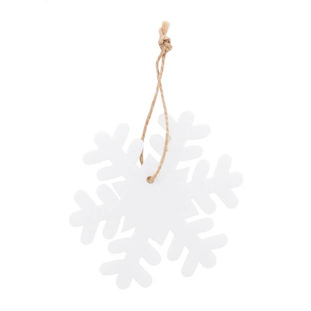 Joulox RPET ozdoba na vánoční stromek, sněhová vločka, bílá Joulox RPET ozdoba na vánoční stromek, sněhová vločka, bílá