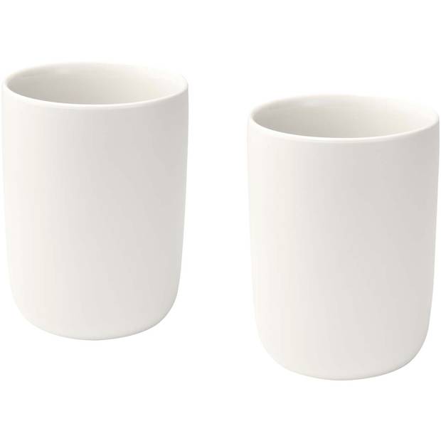 Sada 2 keramických šálků Male, 350 ml, bílá Sada 2 keramických šálků Male, 350 ml, bílá