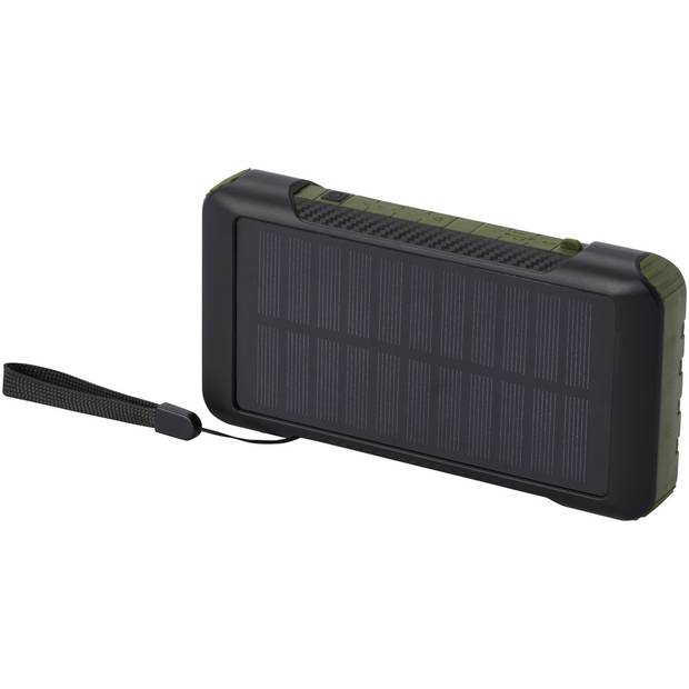 Soldy 10000mAh recyklovaná RCS plastová solární dynamická powerbanka, zelená Army Soldy 10000mAh recyklovaná RCS plastová solární dynamická powerbanka, zelená Army