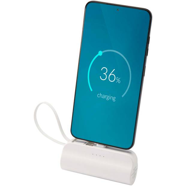 Alnair powerbanka 5000 mAh 10W s konektorem typu C, výklopným stojánkem, bílá Alnair powerbanka 5000 mAh 10W s konektorem typu C, výklopným stojánkem, bílá
