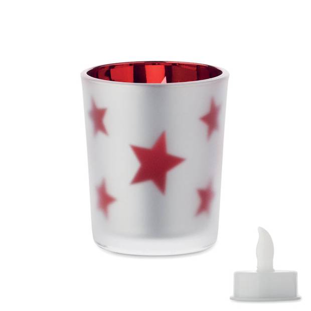 LED čajová svíčka, červená LED čajová svíčka, červená