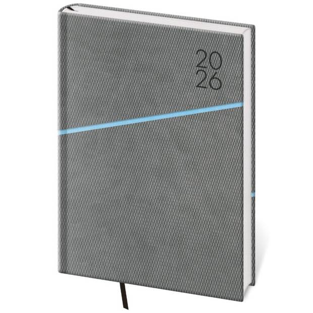 Denní diář A5 Grife šedo/modrý, 2026 Denní diář A5 Grife šedo/modrý, 2026