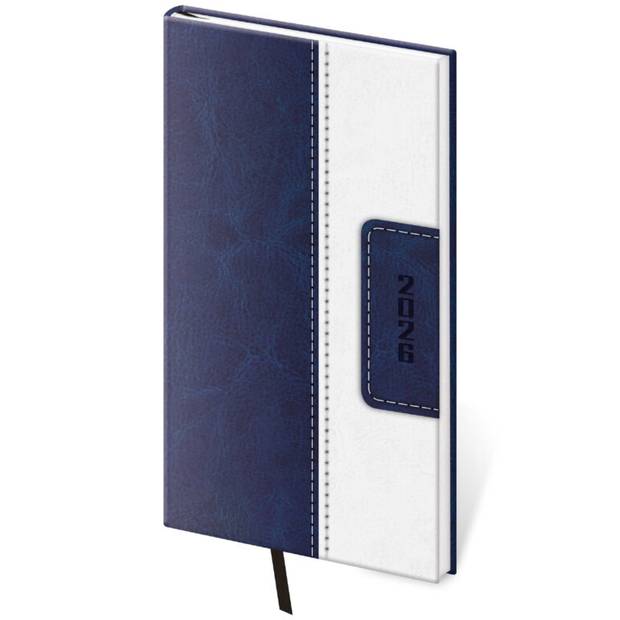 Kapesní diář Classic modro/bílý, 2026 Kapesní diář Classic modro/bílý, 2026