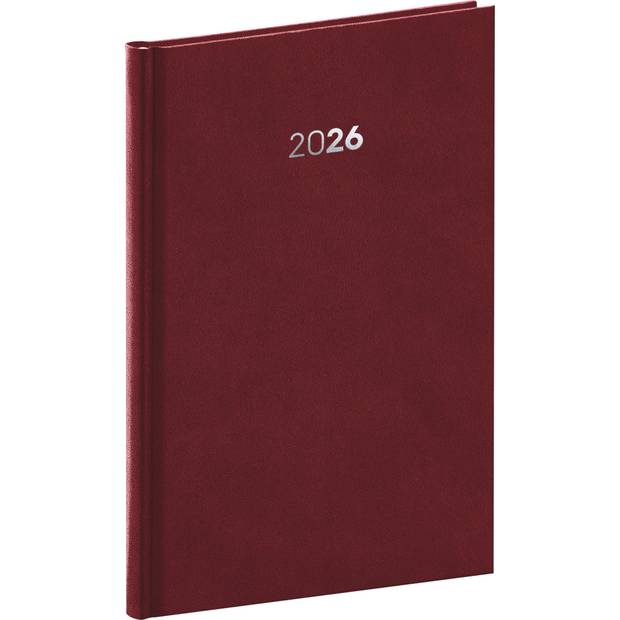 NOTIQUE Týdenní diář Balakon 2026, bordó, 15 x 21 cm NOTIQUE Týdenní diář Balakon 2026, bordó, 15 x 21 cm