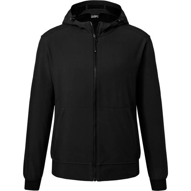 James & Nicholson | JN 1146, Pánská 2-vrstvá softshell bunda s kapucí, černá - černá, S James & Nicholson | JN 1146, Pánská 2-vrstvá softshell bunda s kapucí, černá - černá, S