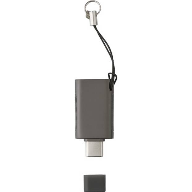 USB klíč Marigold ze slitiny zinku, šedá gun metal USB klíč Marigold ze slitiny zinku, šedá gun metal