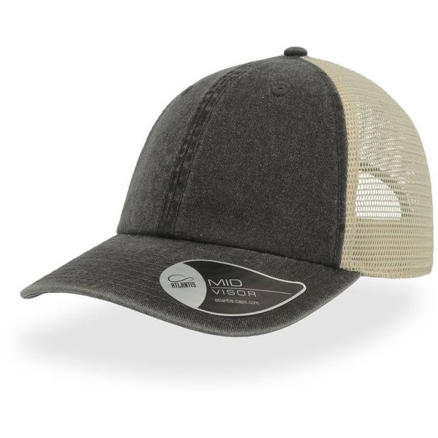 Atlantis | Case, 6 panelová Trucker kšiltovka, černá Atlantis | Case, 6 panelová Trucker kšiltovka, černá