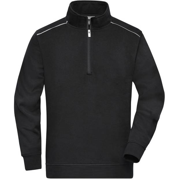 James & Nicholson | JN 895, Pracovní mikina s 1/2 zipem - Solid, černá, XS James & Nicholson | JN 895, Pracovní mikina s 1/2 zipem - Solid, černá, XS