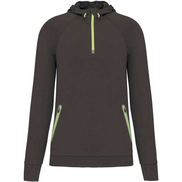 Kariban ProAct | PA360, Sportovní mikina s kapucí a 1/4 zipem, šedá Dark, XXL Kariban ProAct | PA360, Sportovní mikina s kapucí a 1/4 zipem, šedá Dark, XXL