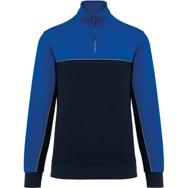 Kariban | WK404, Pracovní mikina s 1/4 zipem, modrá Navy - modrá Royal, 3XL Kariban | WK404, Pracovní mikina s 1/4 zipem, modrá Navy - modrá Royal, 3XL