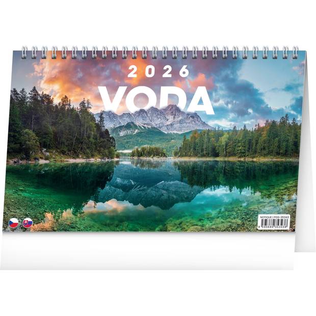 NOTIQUE Stolní kalendář Voda CZ/SK 2026, 23,1 x 14,5 cm NOTIQUE Stolní kalendář Voda CZ/SK 2026, 23,1 x 14,5 cm