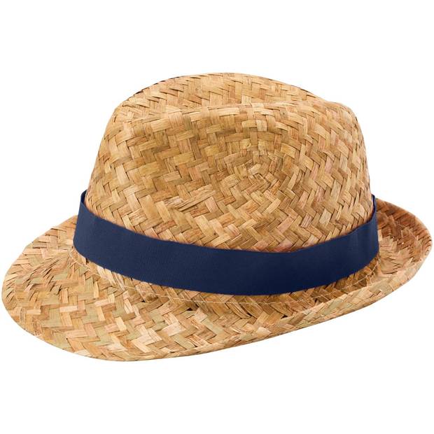 Pricus slaměný klobouk, modrá Navy - hnědá Natural Pricus slaměný klobouk, modrá Navy - hnědá Natural
