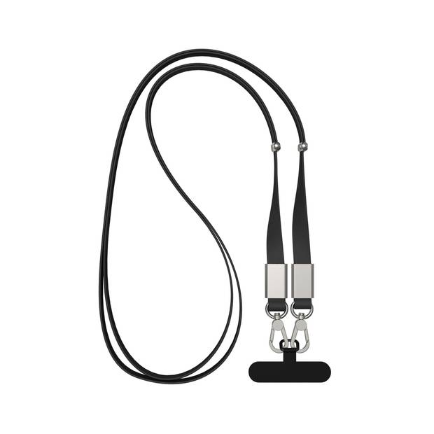 Nivo RCS recyklovaný PET crossbody šňůrka, černá Nivo RCS recyklovaný PET crossbody šňůrka, černá