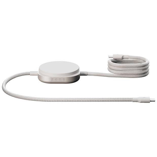 Zens Pro 2 240W nabíjecí kabel 2 v 1 s USB-C, bílá Zens Pro 2 240W nabíjecí kabel 2 v 1 s USB-C, bílá