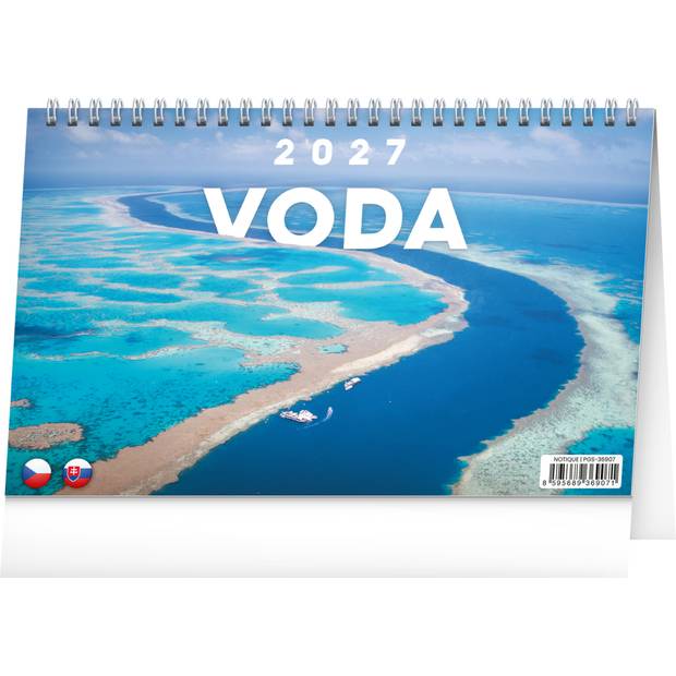 NOTIQUE Stolní kalendář Voda CZ/SK 2027, 23,1 x 14,5 cm NOTIQUE Stolní kalendář Voda CZ/SK 2027, 23,1 x 14,5 cm