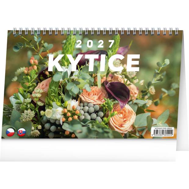 NOTIQUE Stolní kalendář Kytice CZ/SK 2027, 23,1 x 14,5 cm NOTIQUE Stolní kalendář Kytice CZ/SK 2027, 23,1 x 14,5 cm