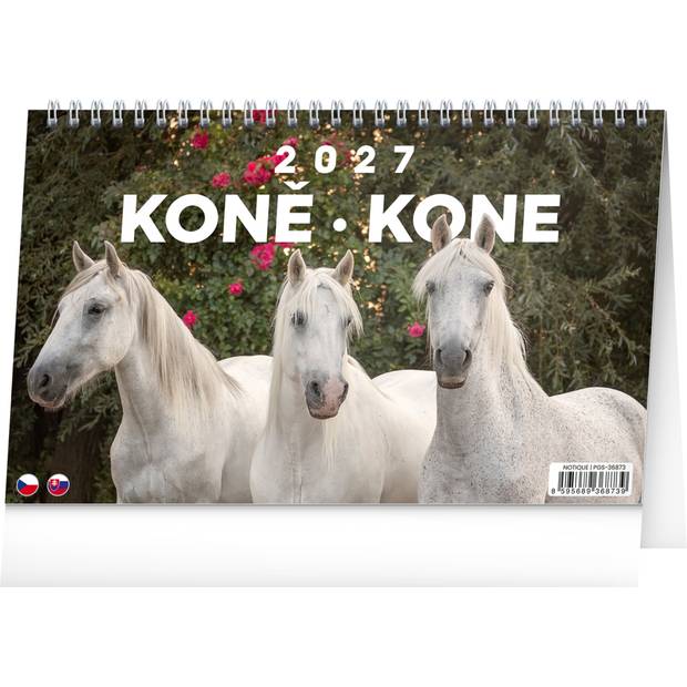 NOTIQUE Stolní kalendář Koně – Kone CZ/SK 2027, 23,1 x 14,5 cm NOTIQUE Stolní kalendář Koně – Kone CZ/SK 2027, 23,1 x 14,5 cm